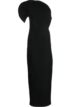 Roland Mouret Asymmetric silk-wool maxi dress