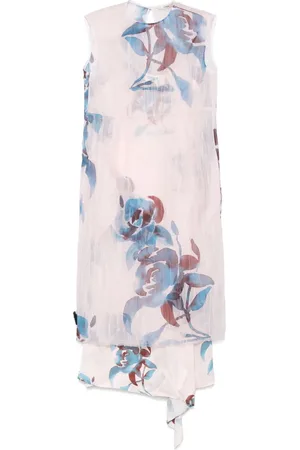 ODEEH Printed midi dress
