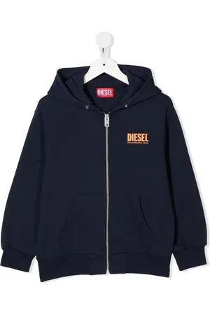 Diesel Zip-front logo hoodie