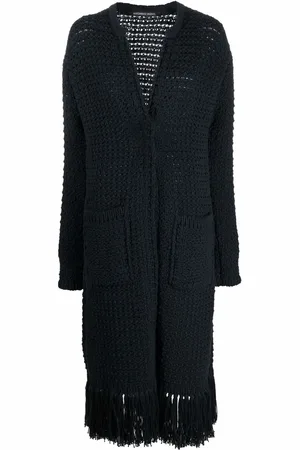 ANTONINO VALENTI Chunky-knit frayed-edge cardi-coat