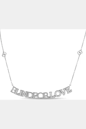 Gucci 18K white gold Blind for Love diamonds necklace