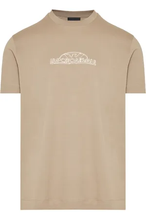 Emporio Armani Logo-embroidered crew neck T-shirt