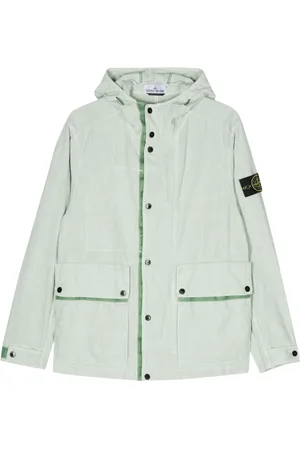 Stone Island Compass-badge linen blend jacket