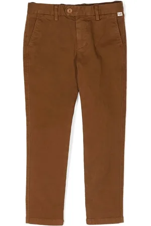 Il gufo Logo-patch straight-leg trousers