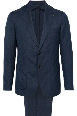 TAGLIATORE Single-breasted checked wool suit