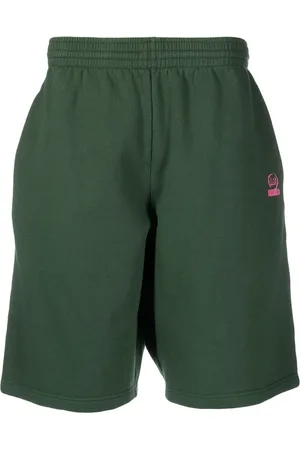 MARTINE ROSE Logo-print cotton track shorts