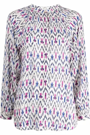 Isabel Marant Geometric long-sleeve blouse