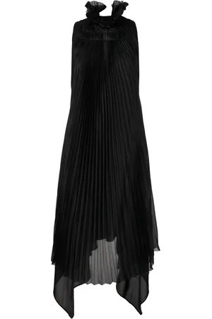Shanshan Ruan Pleated silk dress