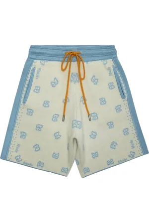 Rhude Banco "Stone Blue/Ivory" knitted shorts