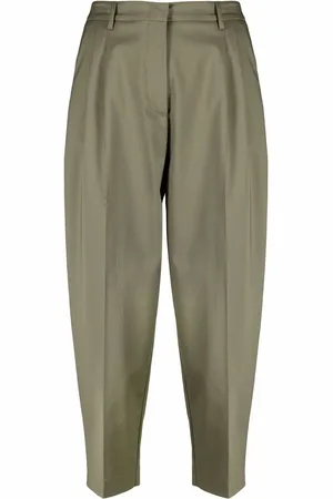 BLANCA Pressed-crease cropped trousers
