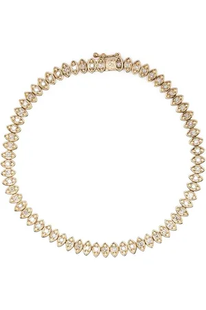 Sydney Evan 14kt yellow Evil Eye diamond tennis bracelet