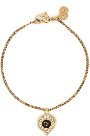 Dior 1980s logo-pendant bracelet