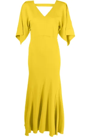 Victoria Beckham Draped-sleeve midi dress