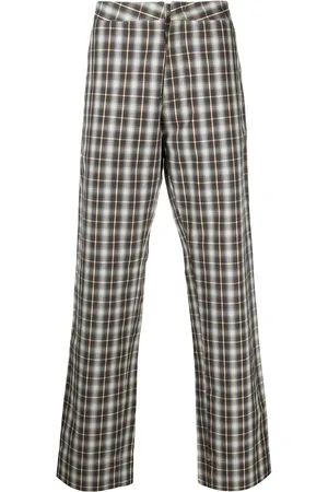 WALTER VAN BEIRENDONCK Royal check-print trousers