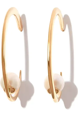 Khiry Isha pearl-embellished hoop earrings