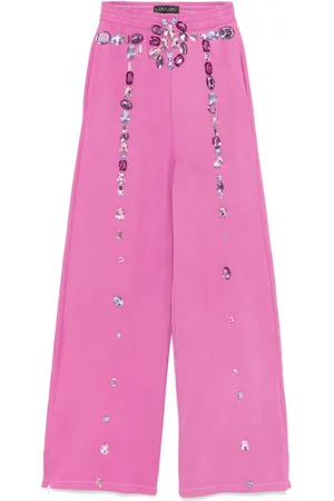 LOULOU Crystal-embellished track pants