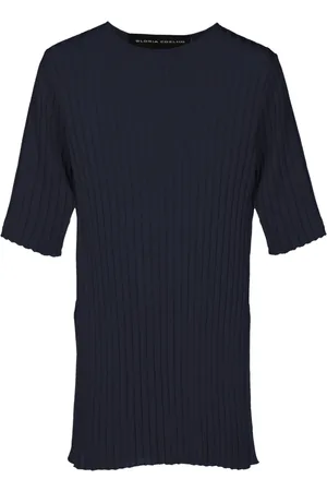 Gloria Coelho Side-slits ribbed T-shirt
