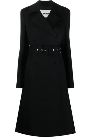 Jil Sander Single-breasted belted-waist coat