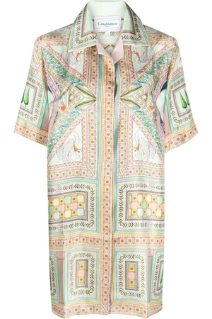 Casablanca Le Labyrinthe silk shift dress