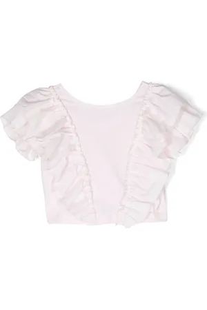 MONNALISA Ruffle-trim cotton T-shirt