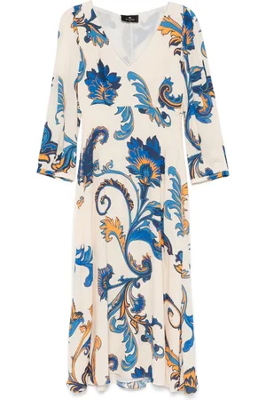 Etro Floral-print midi dress