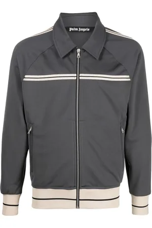 Palm Angels Tape-trim track sweatshirt