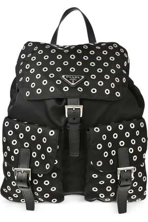 Prada 2010s triangle-logo backpack