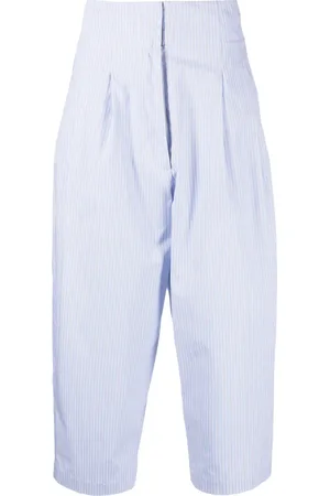 JEJIA Sophie striped cropped trousers