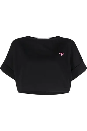 Serafini Cropped logo-print T-shirt