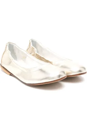 MONTELPARE TRADITION Metallic-finish ballet flats