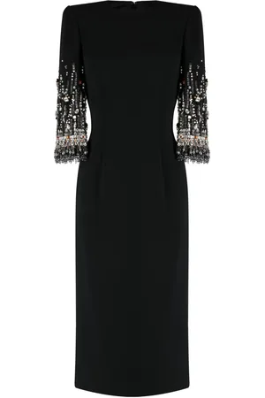 Jenny Packham Bergman crystal-embellished midi dress