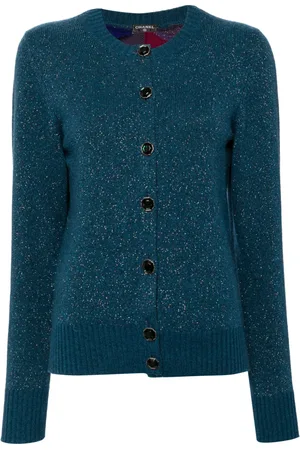 CHANEL 2000s cashmere-blend lurex cardigan