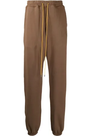Rhude Drawstring-waist cotton track pants