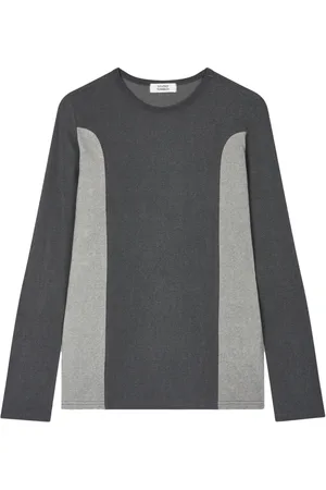 Studio Tomboy Contrasting-trim cotton top