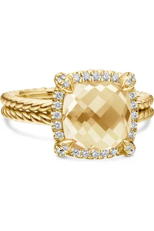 David Yurman 18kt yellow Châtelaine citrine and diamond ring (9mm)