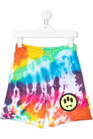 BARROW Tie-dye cotton shorts