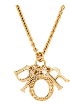 Dior 2000s logo-letters polished necklace