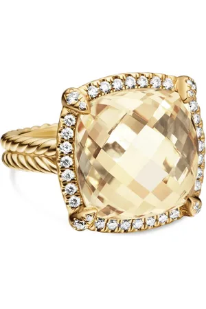 David Yurman 18kt yellow Châtelaine citrine and diamond ring (14mm)