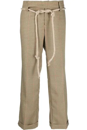 JEJIA Check belted-waist trousers