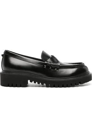 VALENTINO GARAVANI Rockstud-embellished leather loafers