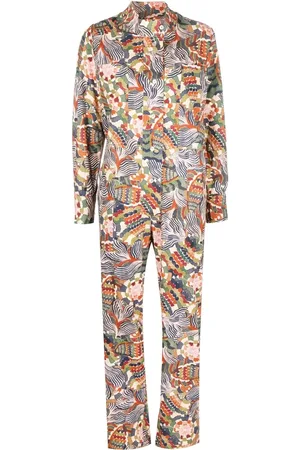 CHUFY Abstract-print organic cotton jumpsuit