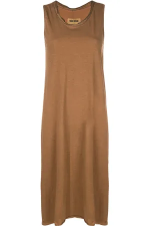 UMA WANG Sleeveless midi jersey dress