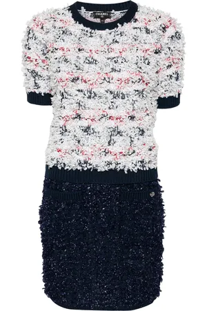 CHANEL 2000s knitted top and skirt set
