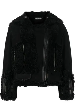 Tom Ford Shearling zip-up leather jacket