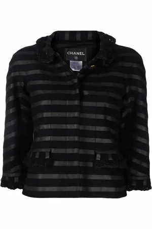 CHANEL 2009 peter pan collar striped jacket