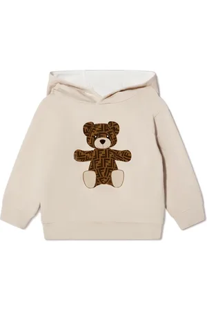 Fendi Bear-motif cotton blend hoodie