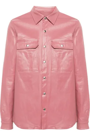 Rick Owens Coated-denim shirt jacket