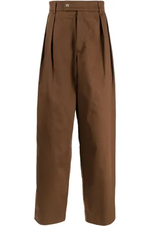 AMIRI Pleat-detailing cotton straight trousers