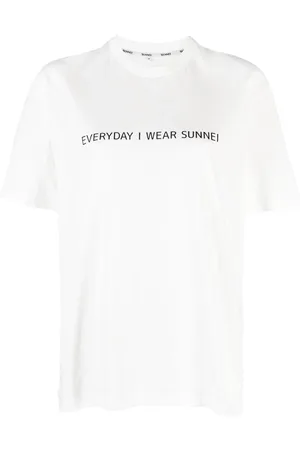 SUNNEI Slogan-print cotton T-shirt