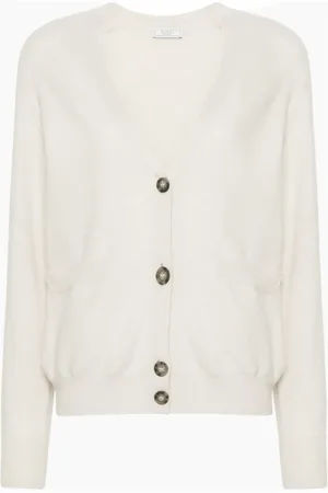 PESERICO SIGN V-neck buttoned cardigan